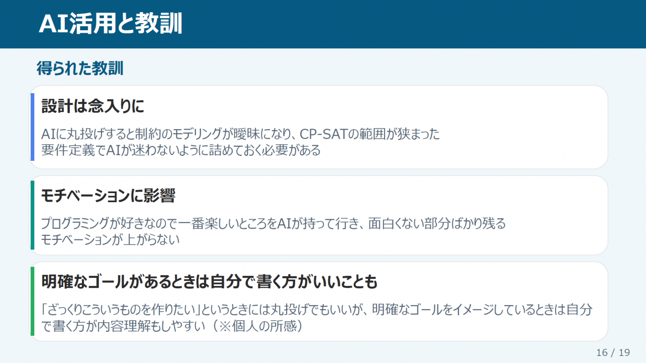 AI活用と教訓