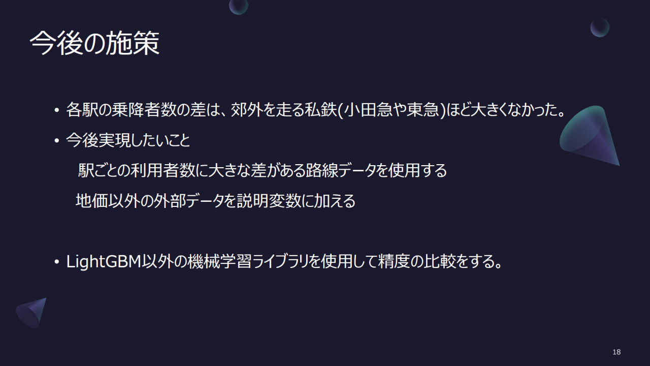 今後の施策
