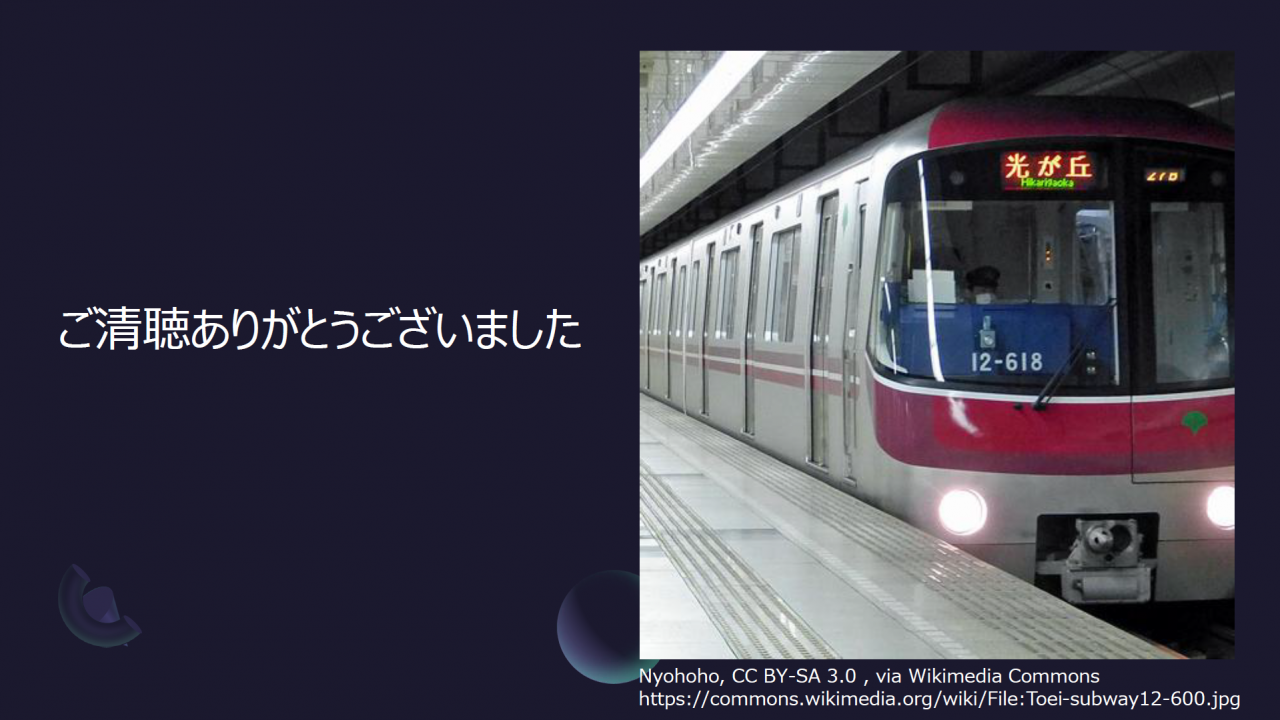 ご清聴ありがとうございました