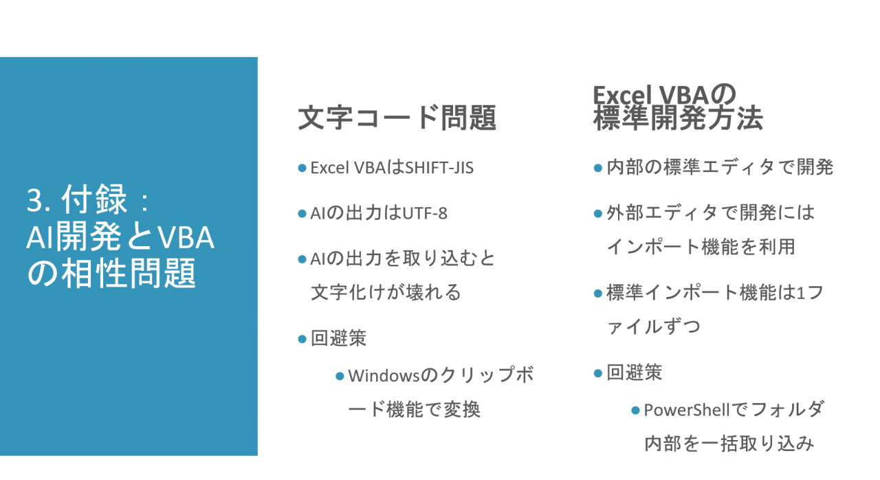 3. 付録：AI開発とVBAの相性問題