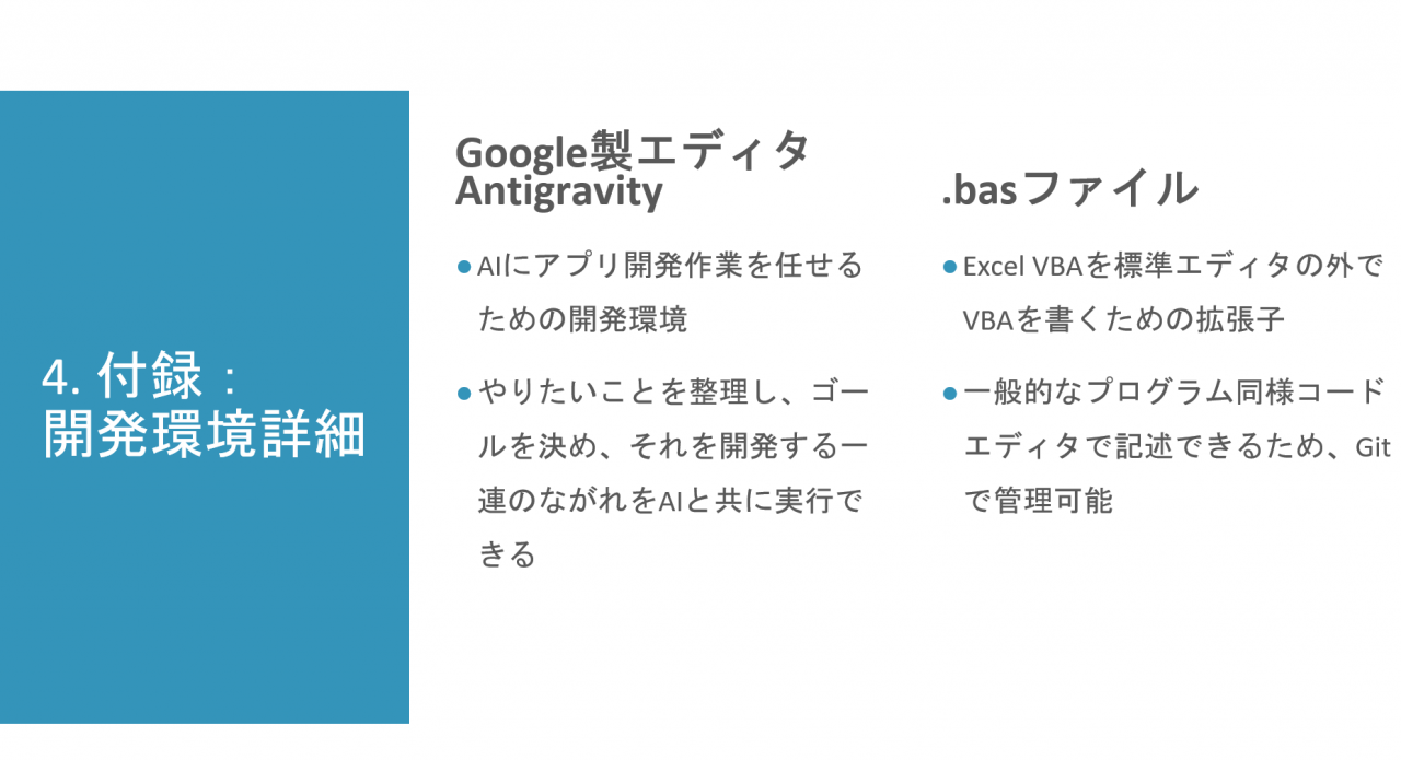 4. 付録：開発環境詳細