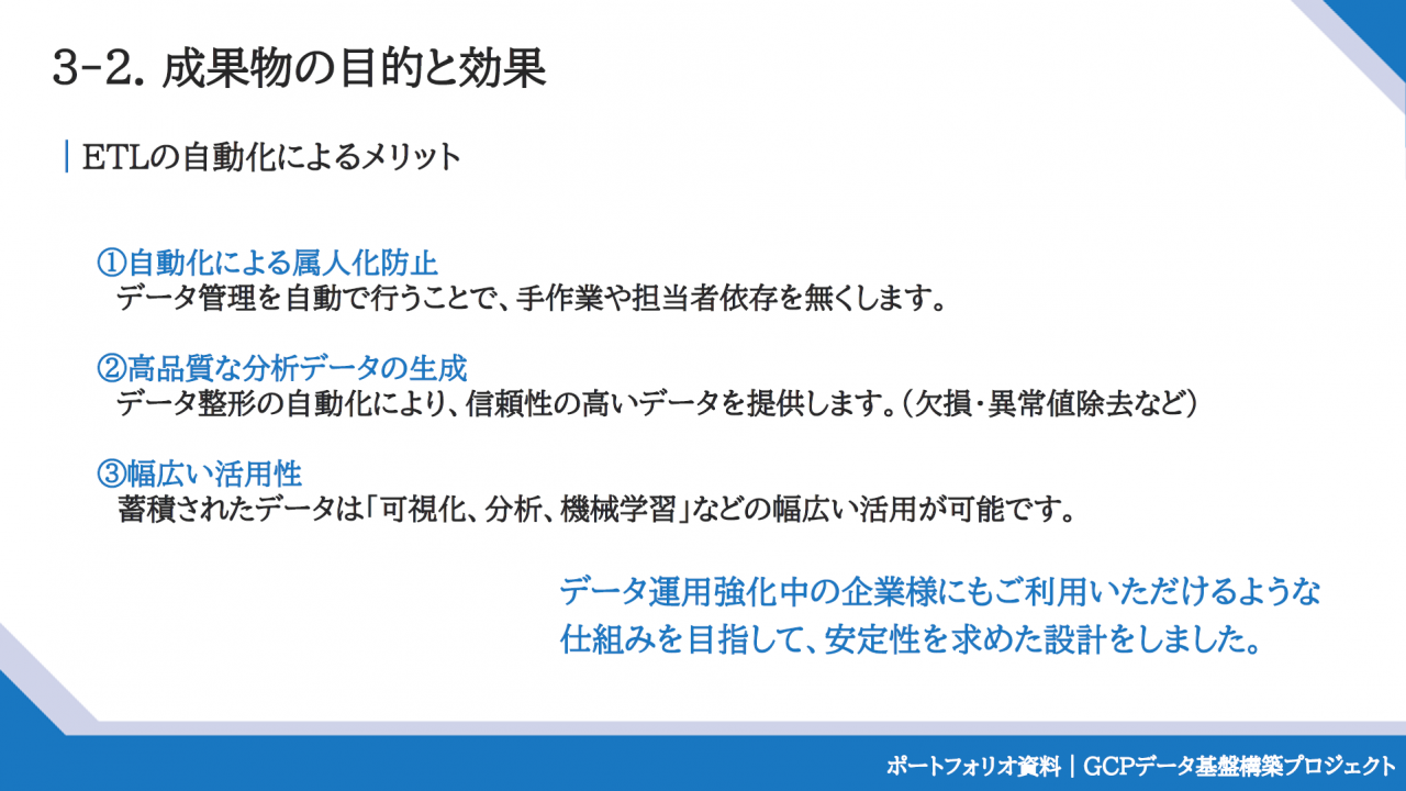 成果物の目的と効果