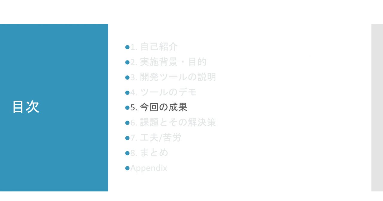 目次：5.今回の成果