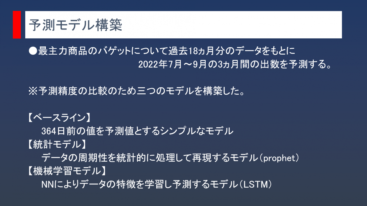 予測モデル構築